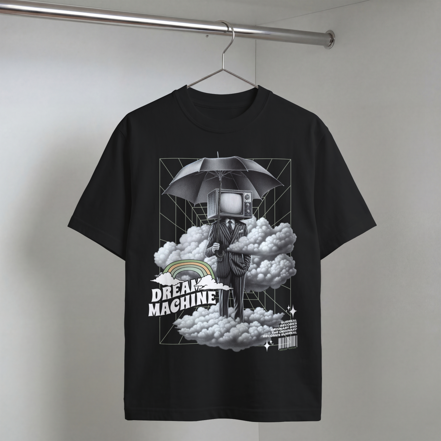 Erkek Baskılı Özel Yıkamalı Kumaş Oversize T-shirt