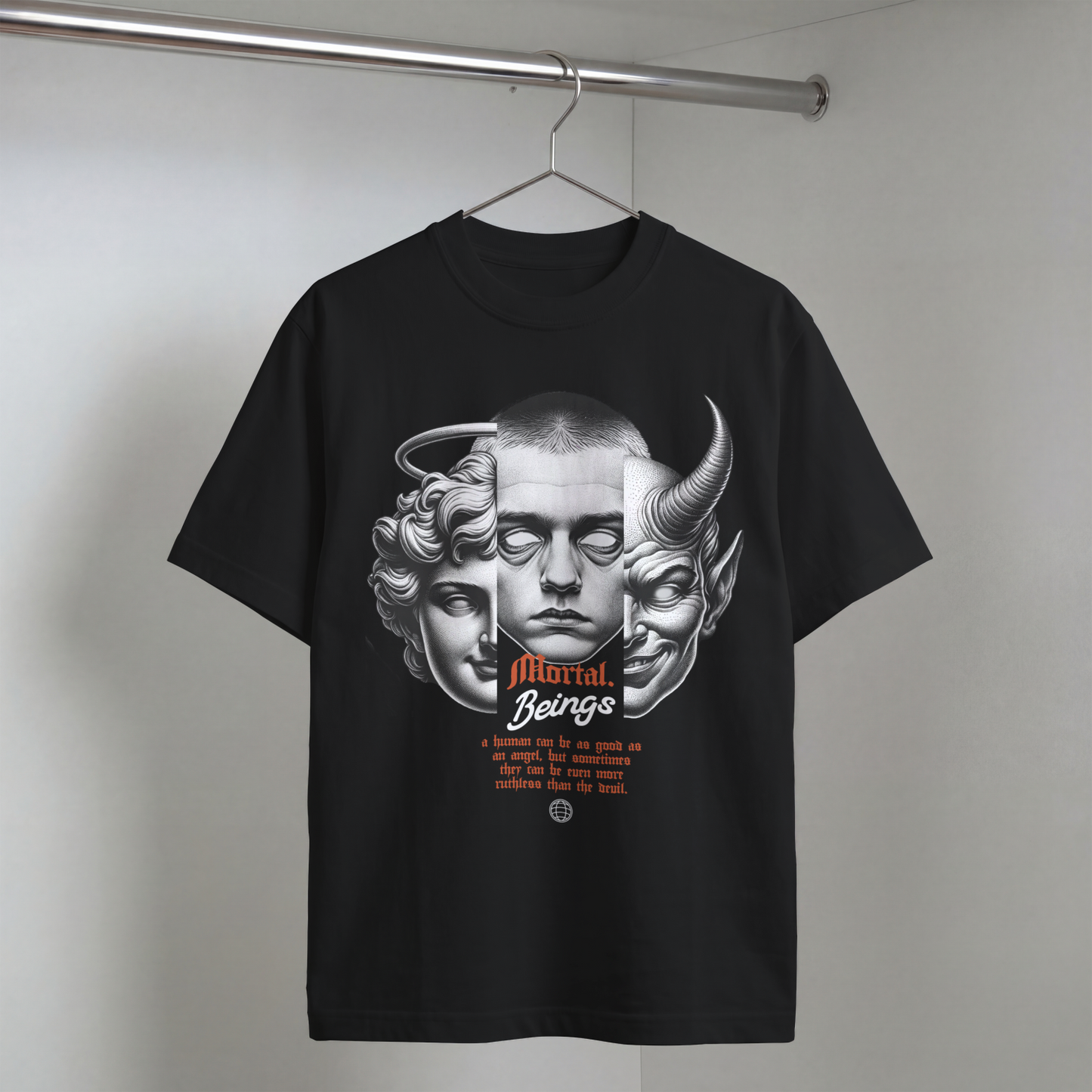 Erkek Baskılı Özel Yıkamalı Kumaş Oversize T-shirt