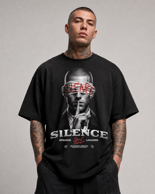 Erkek Baskılı Özel Yıkamalı Kumaş Oversize T-shirt