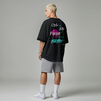 Erkek Baskılı Özel Yıkamalı Kumaş Oversize T-shirt