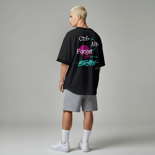 Erkek Baskılı Özel Yıkamalı Kumaş Oversize T-shirt