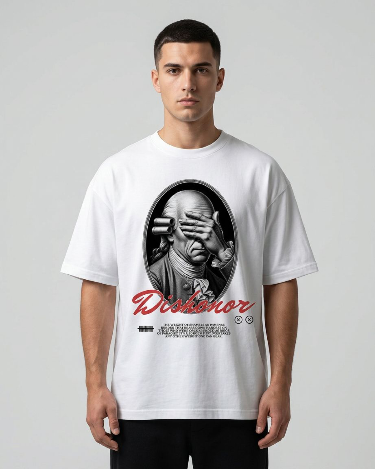 Erkek Baskılı Özel Yıkamalı Kumaş Oversize T-shirt