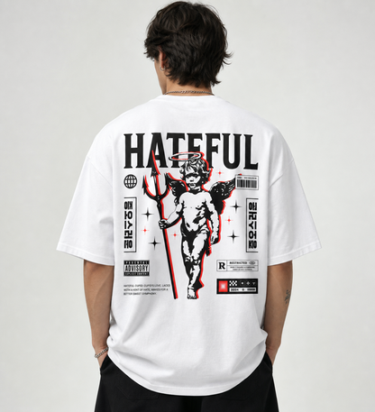 Erkek Baskılı Özel Yıkamalı Kumaş Oversize T-shirt