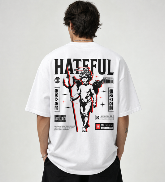 Erkek Baskılı Özel Yıkamalı Kumaş Oversize T-shirt