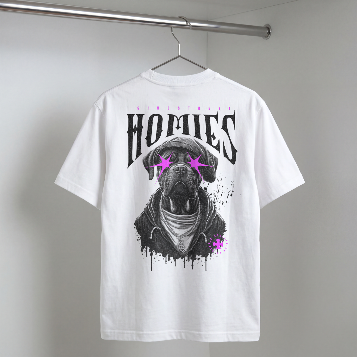 Erkek Baskılı Özel Yıkamalı Kumaş Oversize T-shirt