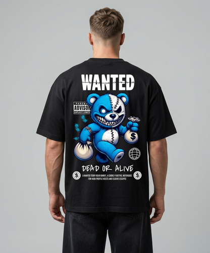 Erkek Baskılı Özel Yıkamalı Kumaş Oversize T-shirt