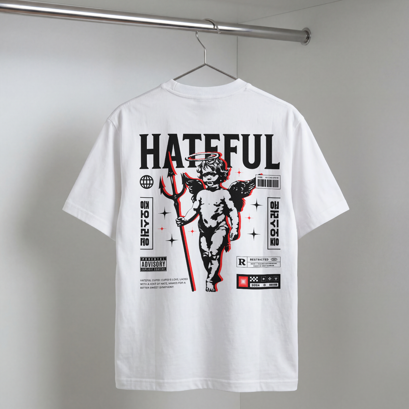 Erkek Baskılı Özel Yıkamalı Kumaş Oversize T-shirt