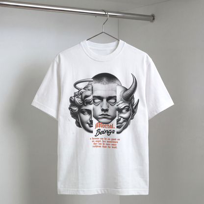 Erkek Baskılı Özel Yıkamalı Kumaş Oversize T-shirt